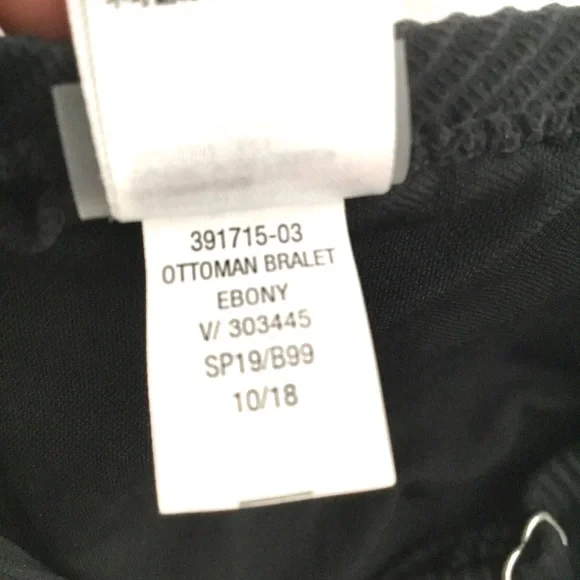 Old Navy Bikini Top XXL Black Triangle Ribbed - Picture 6 of 8